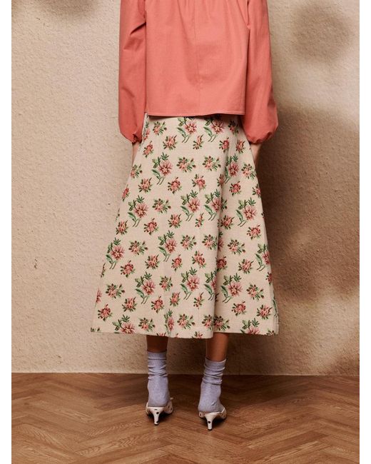 Sister Jane Brown Ember Tapestry Midi Skirt