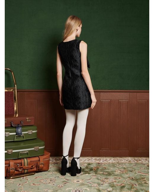 Sister Jane Green Frieze Jacquard Bow Dress