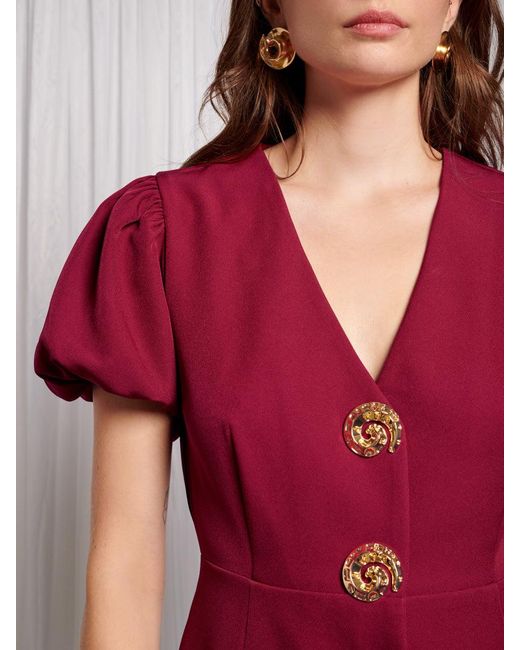 Sister Jane Red Sandy Swirl Midi Dress