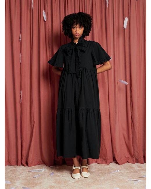 Sister Jane Red Heron Bow Midi Dress