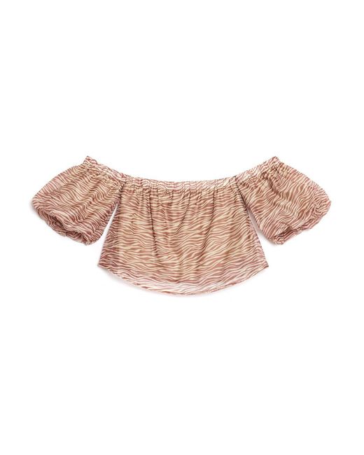 Sister Jane Brown Ghospell Zoya Zebra Bandeau Top