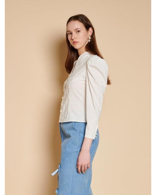 Sister Jane Blue Ebba Trim Blouse