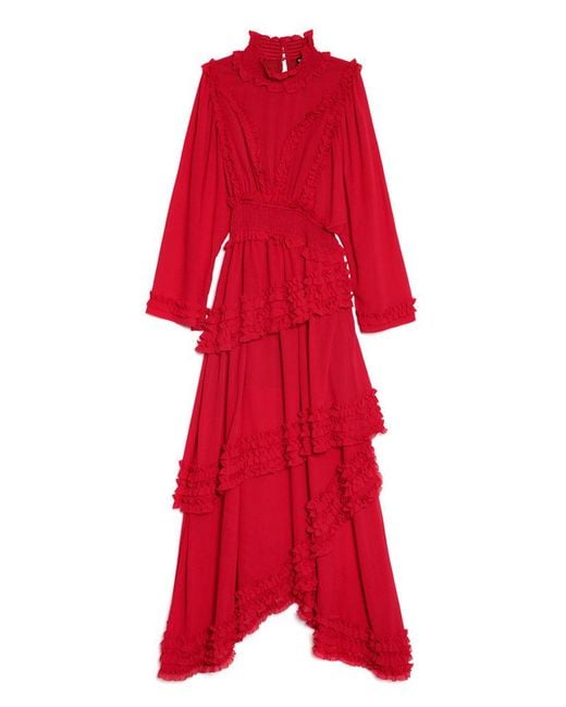 Sister Jane Red Augustine Maxi Ruffles Dress