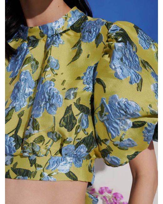 Sister Jane Blue Dream Seagrass Jacquard Top