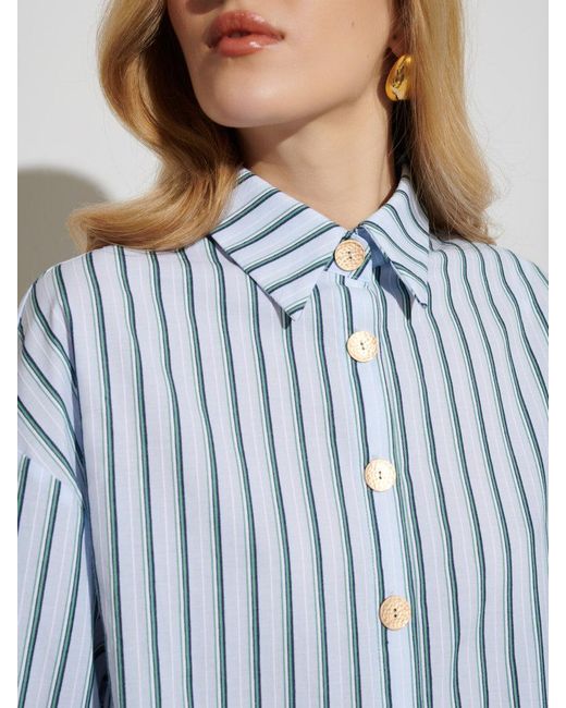 Sister Jane Blue Ghospell Saafiya Striped Shirt