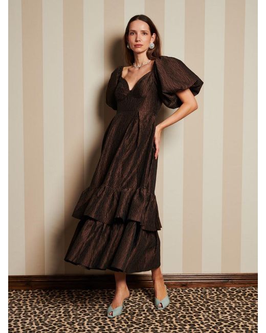 Sister Jane Natural Dream Antiques Jacquard Midi Dress
