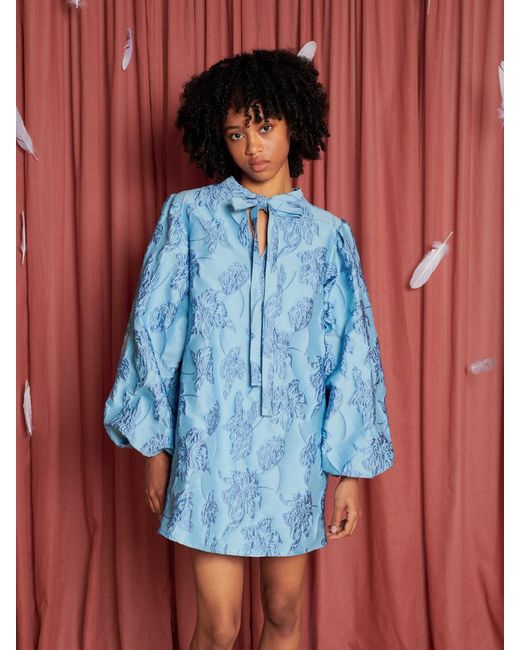 Sister Jane Blue Skylark Bow Mini Dress