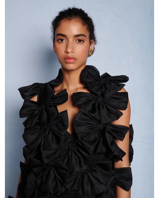 Sister Jane Black Dream Heritage Bow Mini Dress