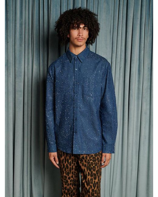 Sister Jane Blue Daze Embellished Denim Shirt