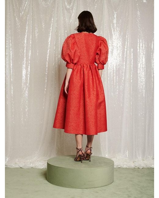 Sister Jane Red Dream La Dolce Vita Wrap Midi Dress