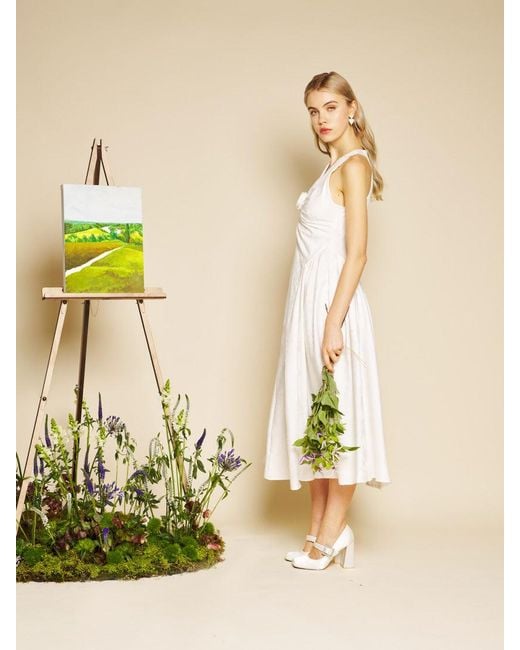 Sister Jane Multicolor Lily Jacquard Rosette Midi Dress