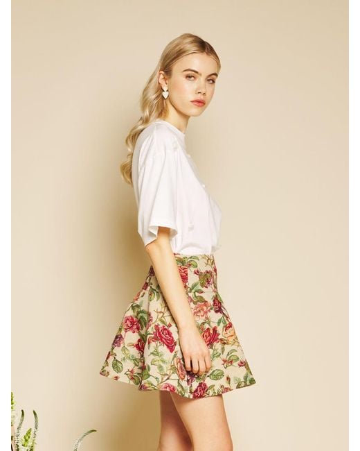 Sister Jane Multicolor Petunia Tapestry Mini Skirt