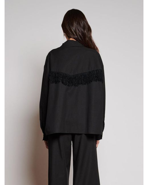 Sister Jane Black Ghospell Georgie Fringe Shirt