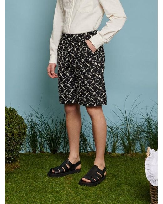 Sister Jane Green Milo Floral Denim Bermuda Shorts