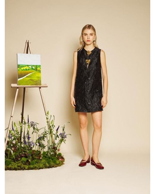 Sister Jane Natural Marguerite Jacquard Mini Dress