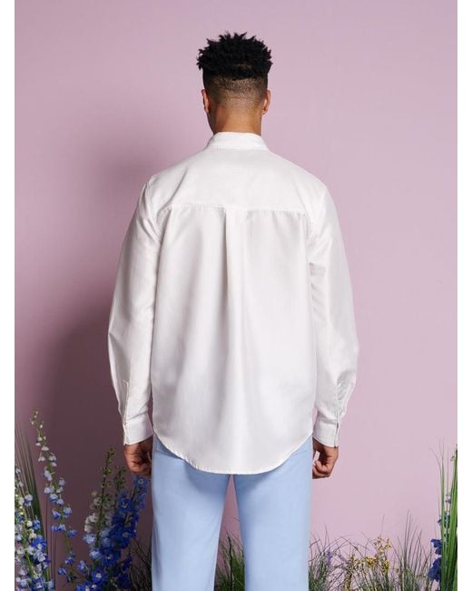 Sister Jane Purple Snowdrop Satin Bow Shirt