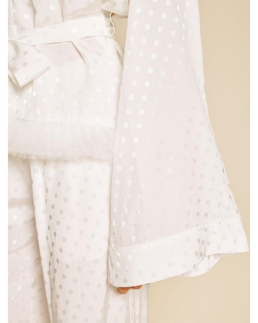 Sister Jane Natural Perle Spot Belted Blouse