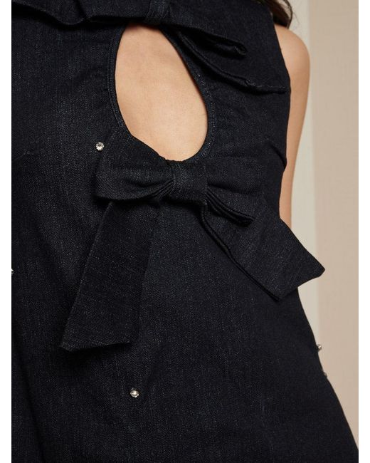 Sister Jane Black Curio Denim Mini Dress