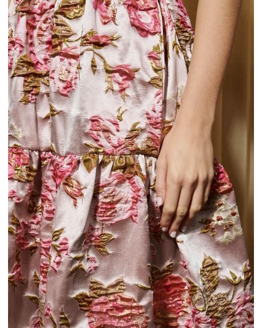 Sister Jane Pink Dream Almost Bloom Jacquard Maxi Dress