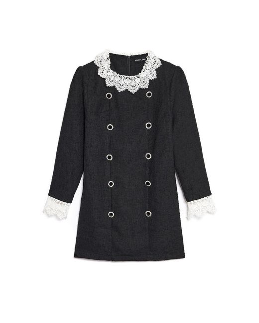 Sister Jane Blue Prince Boucle Mini Dress