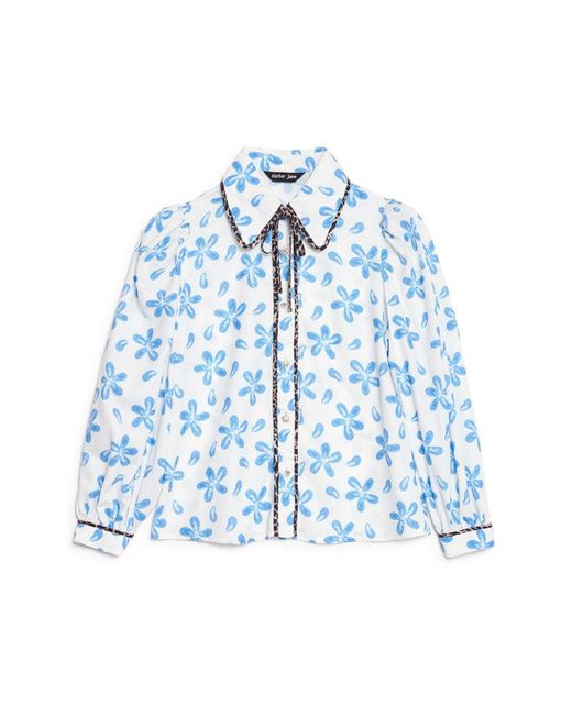 Sister Jane Blue Siro Print Blouse