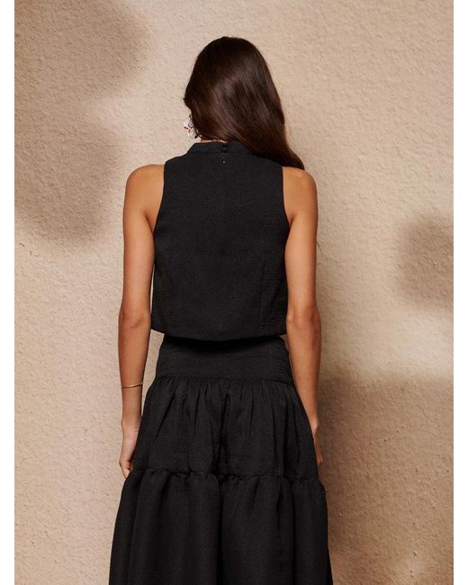 Sister Jane Black Glow Flora Cropped Top