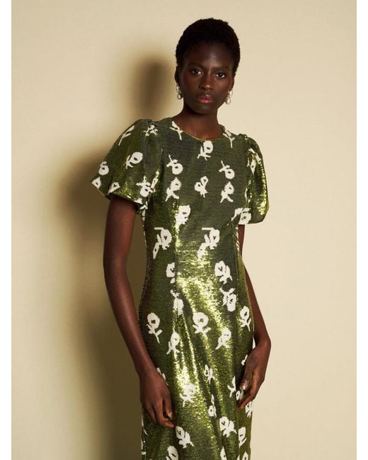 Sister Jane Green Dream Èclat Floral Sequin Midi Dress