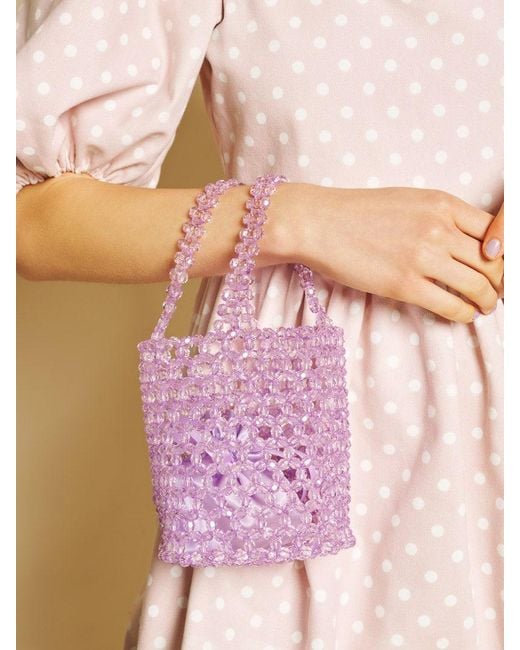 Sister Jane Pink Wisteria Bead Bag