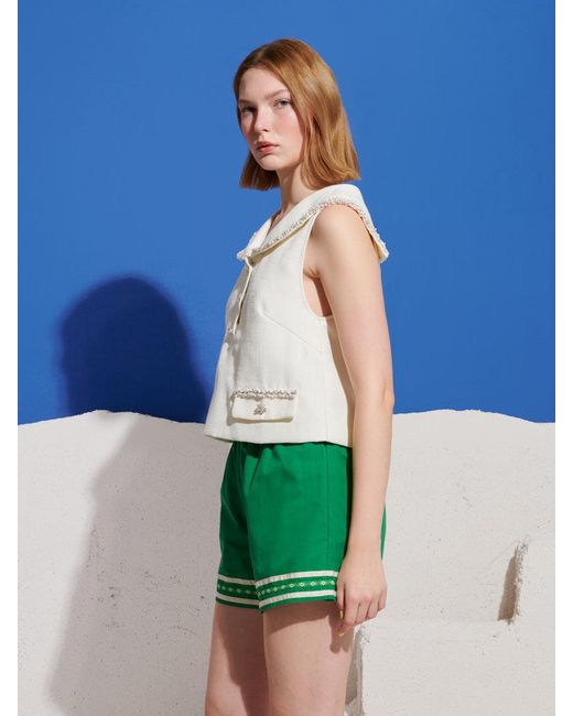 Sister Jane Green Breeze Tweed Sailor Top