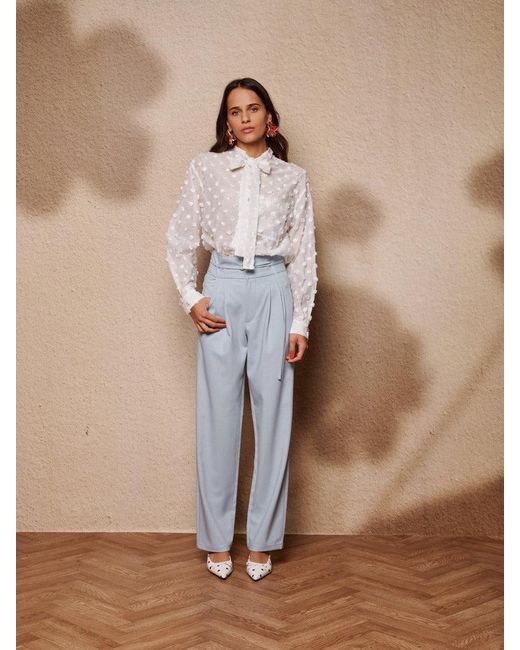 Sister Jane Blue Evander High Waisted Trousers