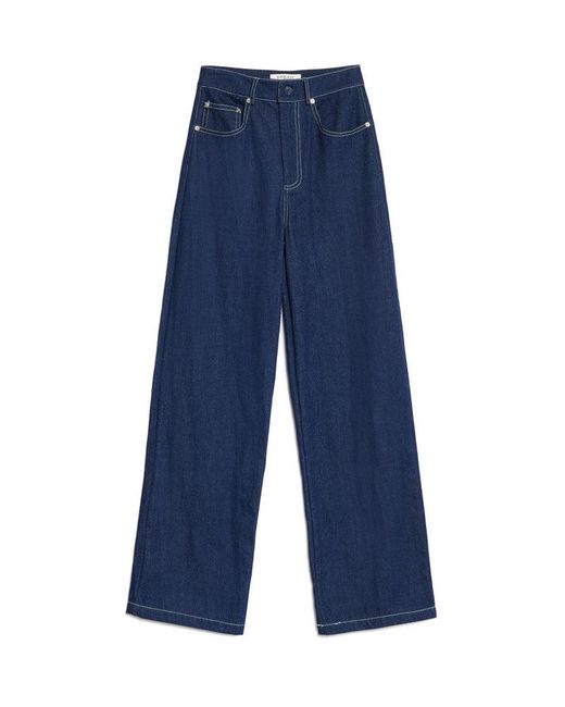 Sister Jane Blue Dream Rosie Denim Embroidery Trousers