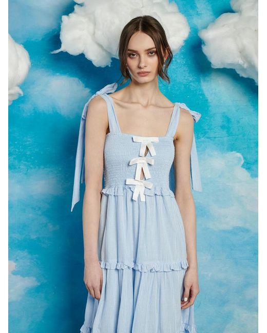 Sister Jane Blue Kansas Stripe Midi Dress