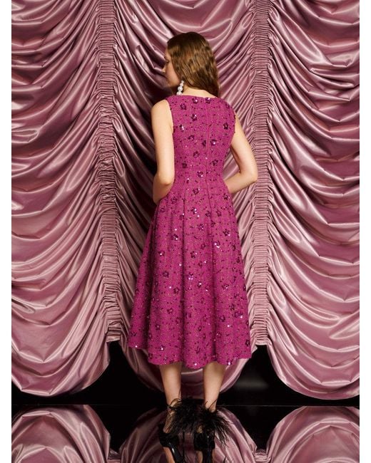 Sister Jane Pink Dream Hollywood Tweed Midi Dress