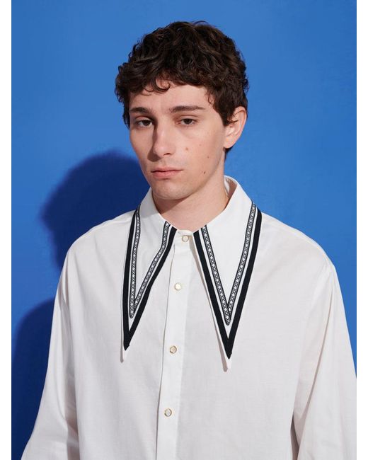 Sister Jane Blue Kostas Trim Shirt
