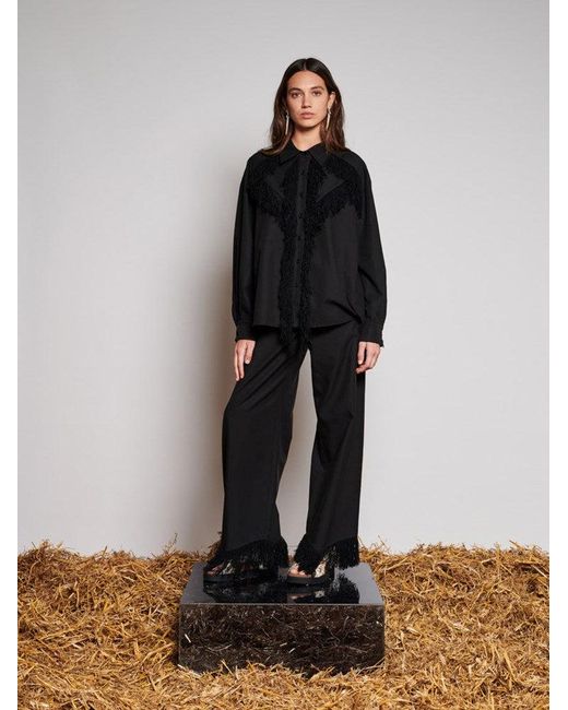 Sister Jane Black Ghospell Georgie Fringe Shirt