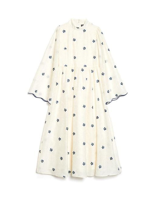 Sister Jane Natural Livia Embroidered Midi Dress