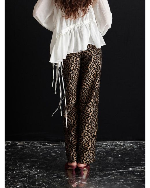 Sister Jane Black Ghospell Phoebe Jacquard Trousers