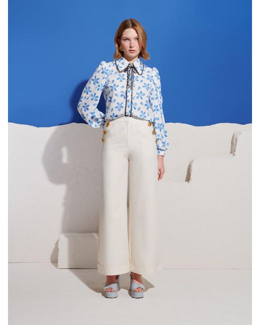Sister Jane Blue Siro Print Blouse