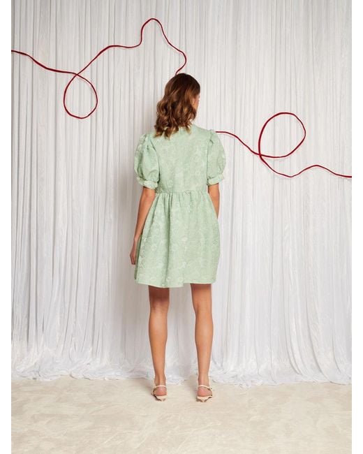 Sister Jane Green Dream Plume Jacquard Mini Dress