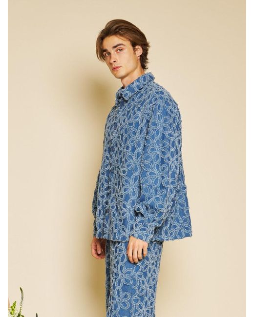 Sister Jane Blue Manon Fleur Denim Shirt