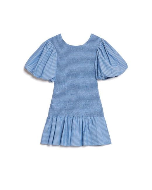 Sister Jane Blue Ghospell Scottie Stripe Mini Dress