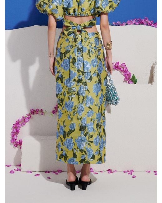 Sister Jane Multicolor Dream Seagrass Jacquard Midi Skirt