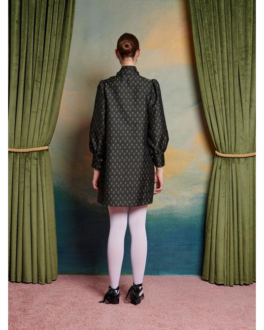 Sister Jane Green Ballad Jacquard Bow Dress