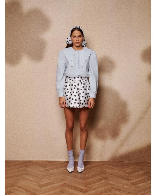 Sister Jane Blue Dawn Stripe Double Collar Shirt