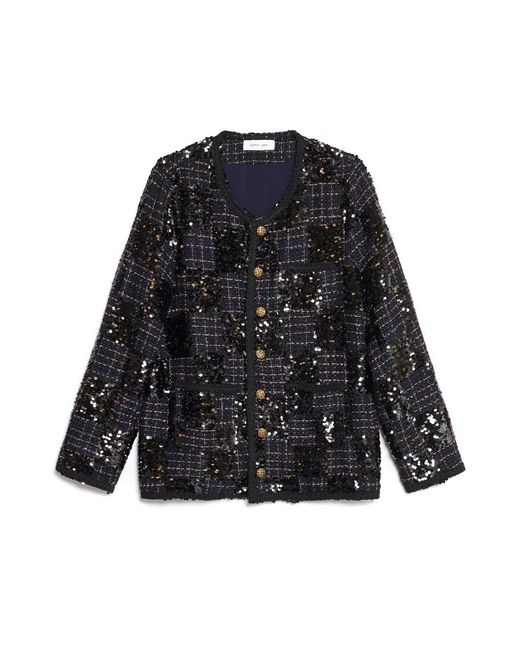 Sister Jane Blue Frederik Tweed Jacket