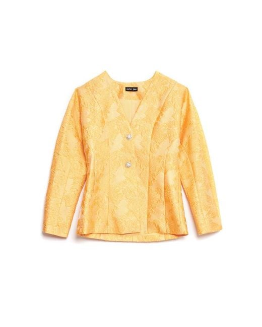 Sister Jane Orange Sol Jacquard Blazer