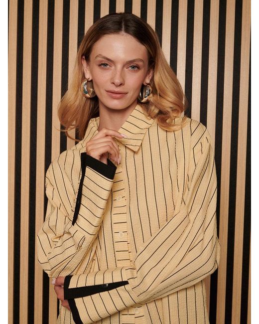 Sister Jane Brown Ghospell Nita Stripe Shirt
