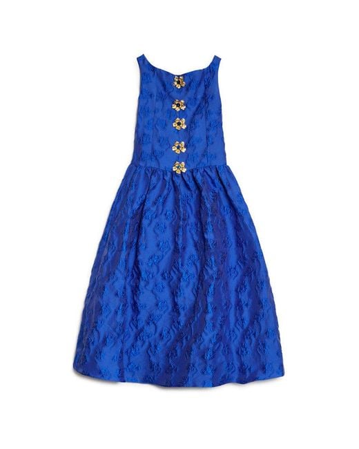Sister Jane Blue Dream Riviera Brooch Midi Dress
