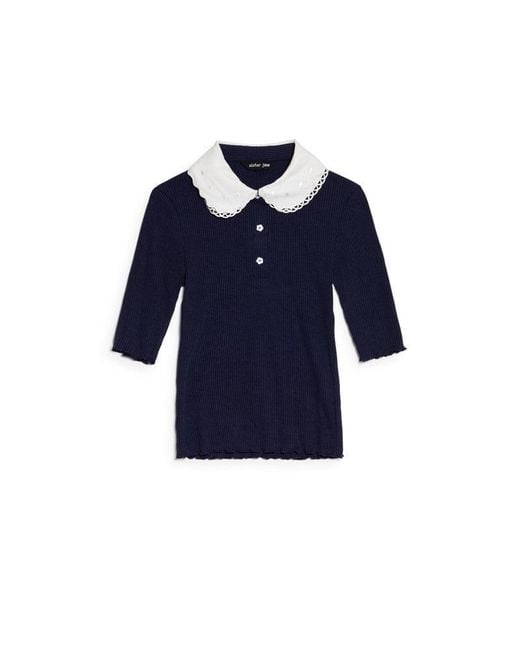 Sister Jane Red Elise Polo Top