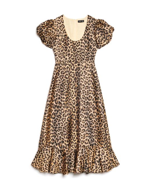 Sister Jane Blue Brooke Jacquard Midi Dress